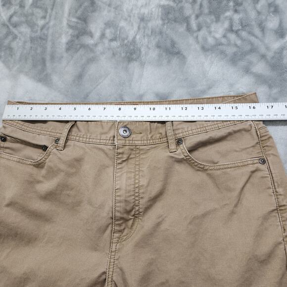 Red Ale By Alesbury Pants Mens 32/34 Tan Slim Straight Bedford Corduroy Office - Picture 8 of 12